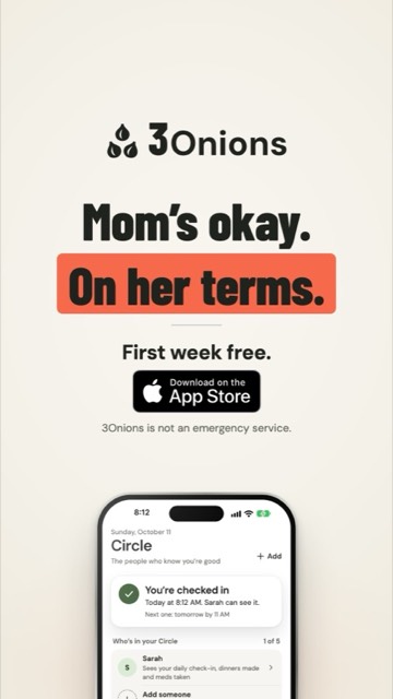 Mom's okay. On her terms.